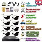 8 KAMERALI ŞIK METAL KASALI İNSAN YÜZ ARAÇ VE HAREKET ALGILAMALI 500GB HDDLİ GÜVENLİK KAMERASI SETİ