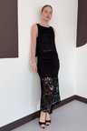 Siyah Zarif Bodycon Midi Etek