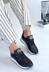Fiert Siyah Cilt Bağcıklı Spor Ayakkabı