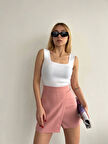 Kapaklı şort etek pudra s208