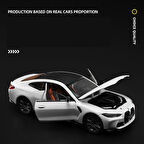 1:23 M4 G82 M4 Supercar alaşım Diecasts ses ve ışık Beyaz