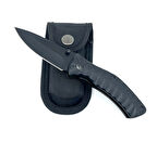 Metal EDC Çakı Siyah - Taşıma Kılıfıyla Birlikte