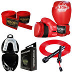 Leon Blade Training Boks Eldiveni, Bandaj Dişlik Atlama İpi Seti Siyah