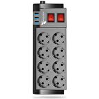 Fulltech Ftr-08 8'li Termal Akım Korumalı Priz