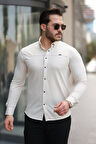 Erkek çıtçıt Düğmeli Dikiş Detaylı Uzun Kollu Gömlek