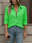 Kadın Uzun Kollu Yakalı önden Düğmeli Gömlek