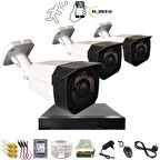 3 KAMERALI 6 SÜPER KING LEDLİ 1080P PLASTİK KASA GÜVENLİK KAMERA SETİ