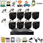 8 KAMERALI 6 SÜPER KING LEDLİ 1080P PLASTİK KASA GÜVENLİK KAMERA SETİ