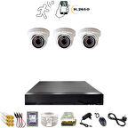 3 DOME KAMERALI 1080P 36 IRLED GÜVENLİK KAMERA SETİ