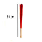 Beyzbol Sopası 61 cm Dişbudak Ağacından Kırılmaz Kırmızı