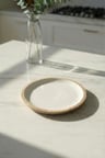 Mango Agacı Pasta Tabağı & Sunum Tabağı 20 Cm Krem