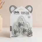 Şeffaf Yapışkanlı Askı 3lü (Koala Tip)