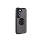 Galaxy S24 FE Kılıf Montreal Yüzüklü Silikon Kapak - Siyah