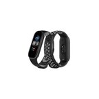 Mi Band 6 Spor Delikli Kordon - Siyah-Gri