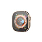 Watch Ultra 49mm Legend Camlı Kasa Ekran Koruyucu - Siyah-Gold