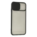 iPhone 6 Plus Kılıf Palm Buzlu Kamera Sürgülü Silikon - Siyah