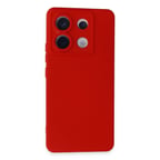 Redmi Note 13 Pro 5G Kılıf Nano içi Kadife Silikon - Kırmızı