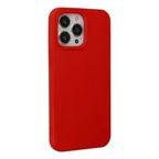 Erdo Ticaret iPhone 14 Pro Max Kılıf Kırmızı Silikon Kadife İç Yüzey