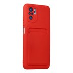 Redmi Note 10S Kılıf Kelvin Kartvizitli Silikon - Kırmızı