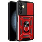 Galaxy S24 FE Pars Lens Yüzüklü Silikon - Kırmızı