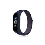 Mi Band 4 Hasırlı Cırtcırtlı Kordon - Lacivert-Mor