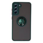Erdo Ticaret Galaxy S21 FE Kılıf Silikon Yüzüklü Yeşil