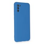Galaxy A03S Kılıf Nano içi Kadife Silikon - Mavi