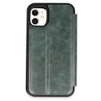 Erdo Ticaret Apple iPhone 11 Kılıfı Koyu Yeşil Kapaklı Kılıf Deri Yüzey