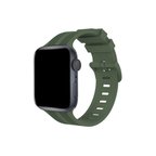 Watch 38mm KR408 Çizgili Silikon Kordon - Koyu Yeşil