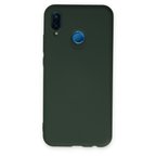 P20 Lite Kılıf Nano içi Kadife Silikon - Koyu Yeşil