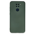 Redmi Note 9 Kılıf Nano içi Kadife Silikon - Koyu Yeşil