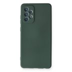 Erdo Ticaret Samsung Galaxy A72 Kılıf Koyu Yeşil Nano Silikon Kadife İç Yüzey