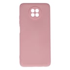 Erdo Ticaret Redmi Note 9 5G Kılıf Kadife İçli Silikon Pembe Arka Kılıf