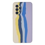 Galaxy A53 5G Kılıf Ebruli Lansman Silikon - Sarı-Lila