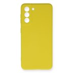 Galaxy S21 FE Kılıf Nano içi Kadife Silikon - Sarı
