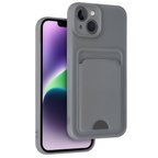 Erdo Ticaret iPhone 14 Kılıf Kartlıklı Silikon Gri