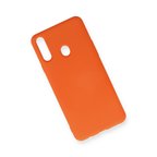 Galaxy A20S Kılıf Nano içi Kadife Silikon - Turuncu