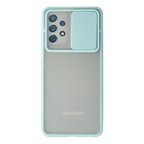 Galaxy A72 Kılıf Palm Buzlu Kamera Sürgülü Silikon - Turkuaz