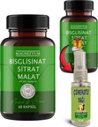 Magnezyum: 2 Adet Bisglisinat  Magnezyum Sitrat Magnezyum Malat & Vitamin B2 B3 B6  ve Mineral Kapsülleri 60LI 2 Adet + 30 ml Çörek Otu Masaj Yağı