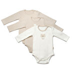  3'lü Uzun Kollu Oyncak Ayılı Body Zıbın 8124