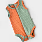 2'li Askılı Body Zıbın 4100 Turuncu - Yeşil