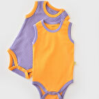 2'li Askılı Body Zıbın 4102 Sarı - Mor