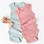 2'li Askılı Body Zıbın 11108 Mint Yeşili - Gül