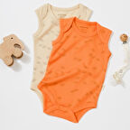 2'li Askılı Body Zıbın 11117 Taş - Kayısı