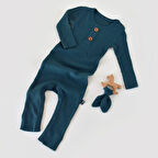 Uzun Kollu Tulum 11416 Petrol Mavisi