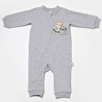 Fermuarlı Tulum 8028 Gri