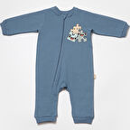 Fermuarlı Tulum 8029 İndigo