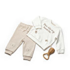 Sweatshirt & Pantolon Takım 8112 Vizon-Ekru