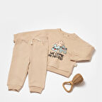 Sweatshirt & Pantolon Takım 8027 Taş