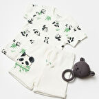 Şort & Tişört Takım 9061 Ekru